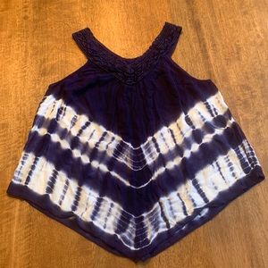 Tie-dye handkerchief top big girls size 12.